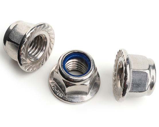 M5 NYLON INSERT SERRATED FLANGE NUT DIN 6926 A2 ST/ST