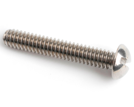 0-80 X 7/16 SLOT ROUND HEAD SCREW ANSI B18.6.3 A2 ST/ST