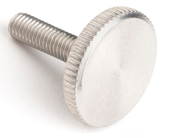 M2.5 X 5 KNURLED THUMB SCREW THIN TYPE DIN 653 A1 ST/ST